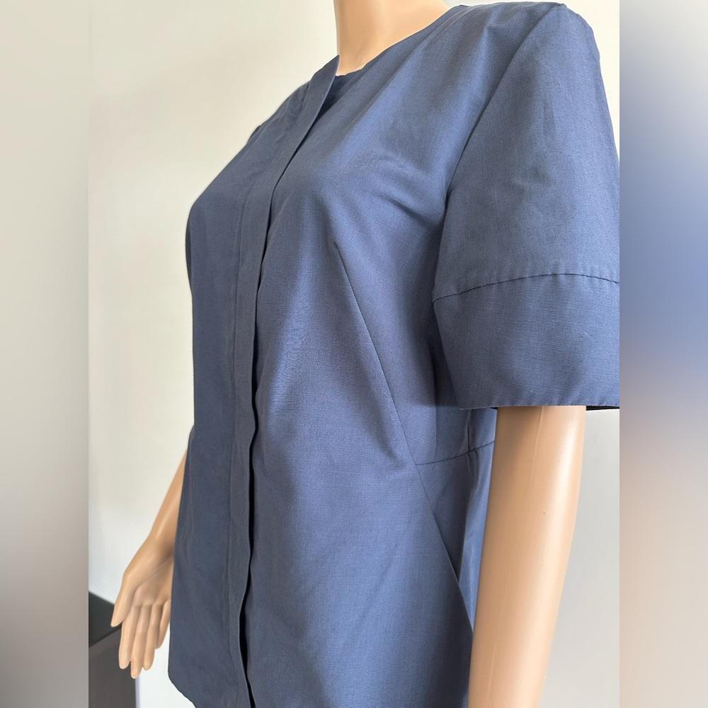 COS Blue short sleeve zip up jacket size 10